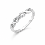 Infinity Twist American Diamond Ring – ZILVARA